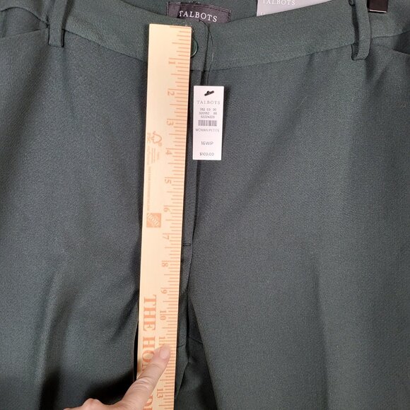 Talbots Womens Slacks Plus Size 16W, High Waist, Green, NWT ✨️ - Picture 8 of 15